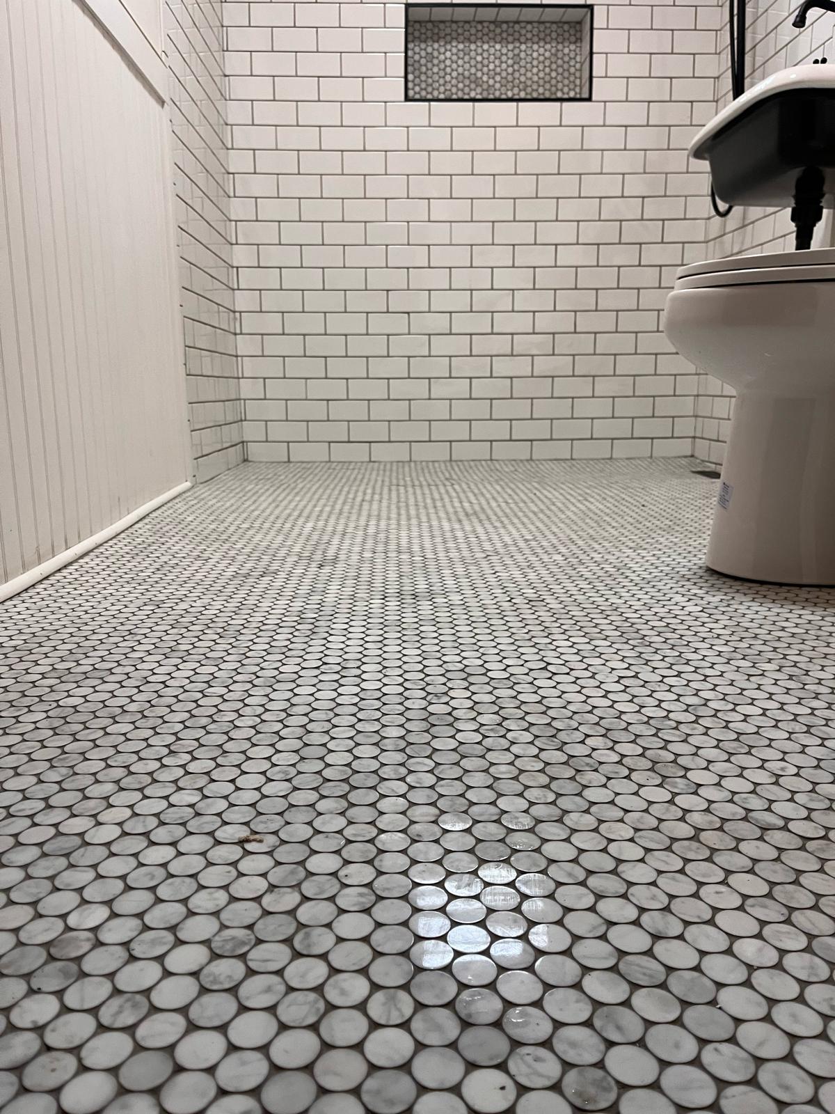 Penny Tile Powder Room
