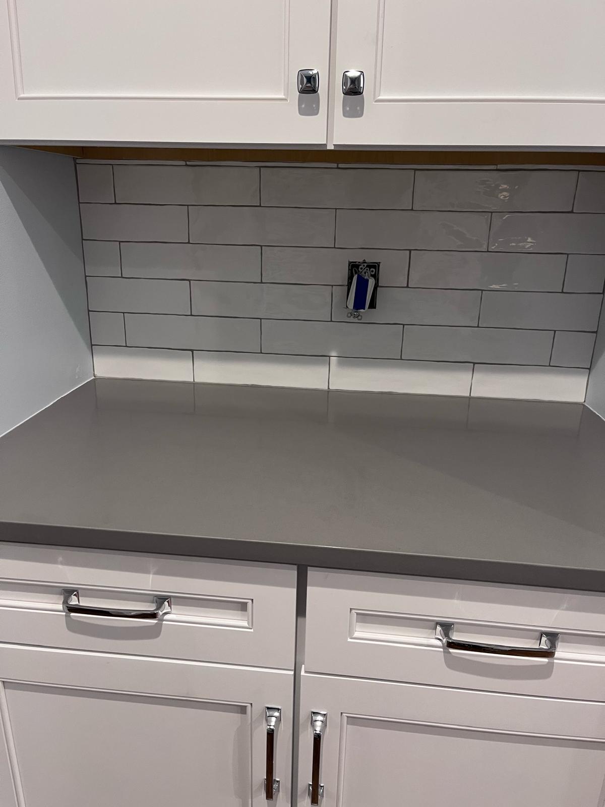 Gray Subway Backsplash